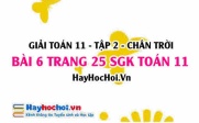 Bài 6 trang 25 Toán 11 tập 2 Chân trời sáng tạo
